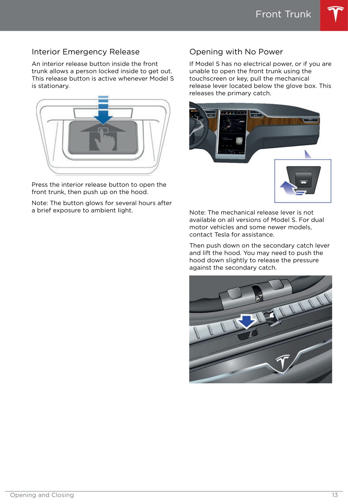 2013-2016 Tesla Model S Manuel du propriétaire | Anglais