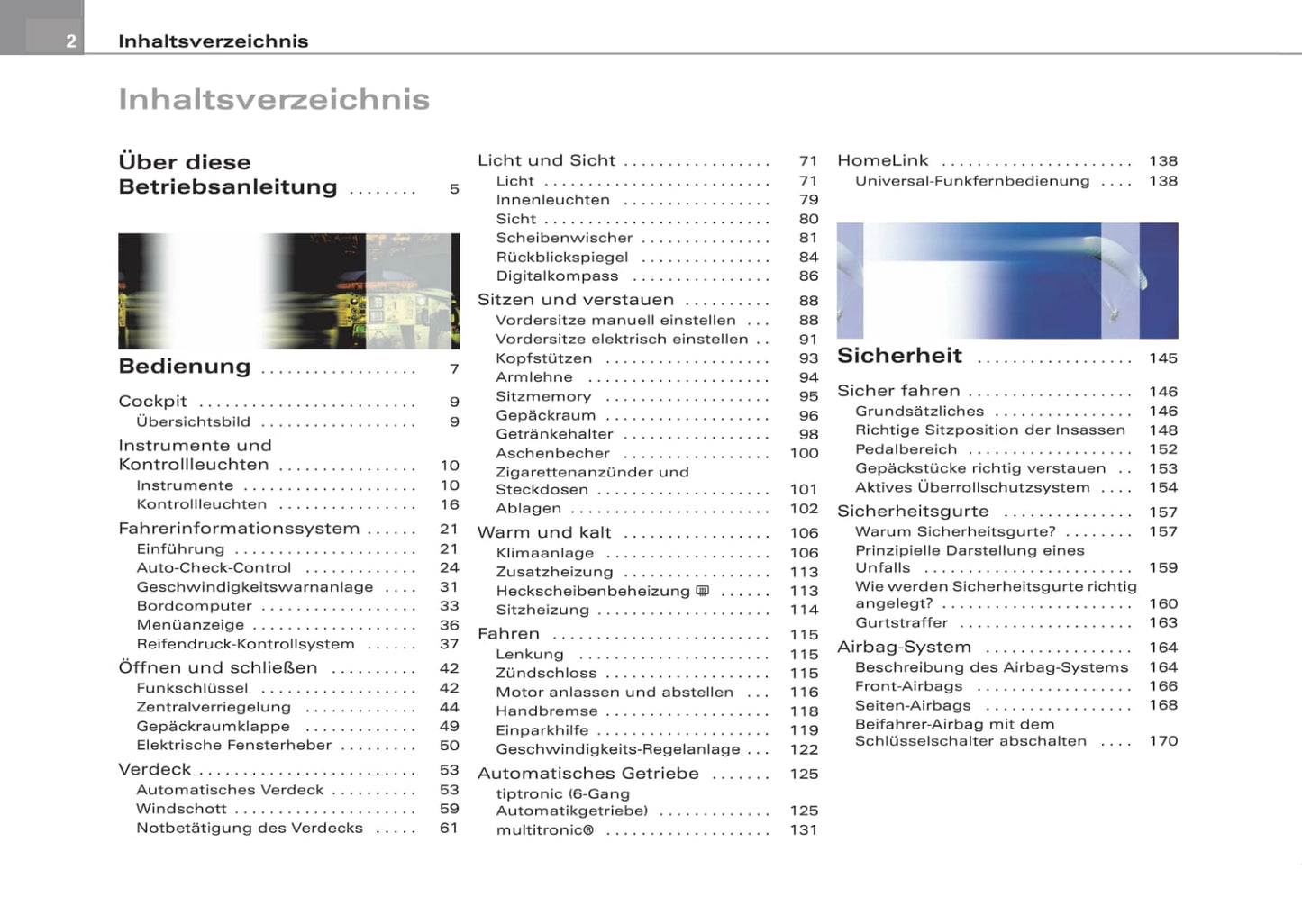 2005-2008 Audi A4 Cabriolet Owner's Manual | German