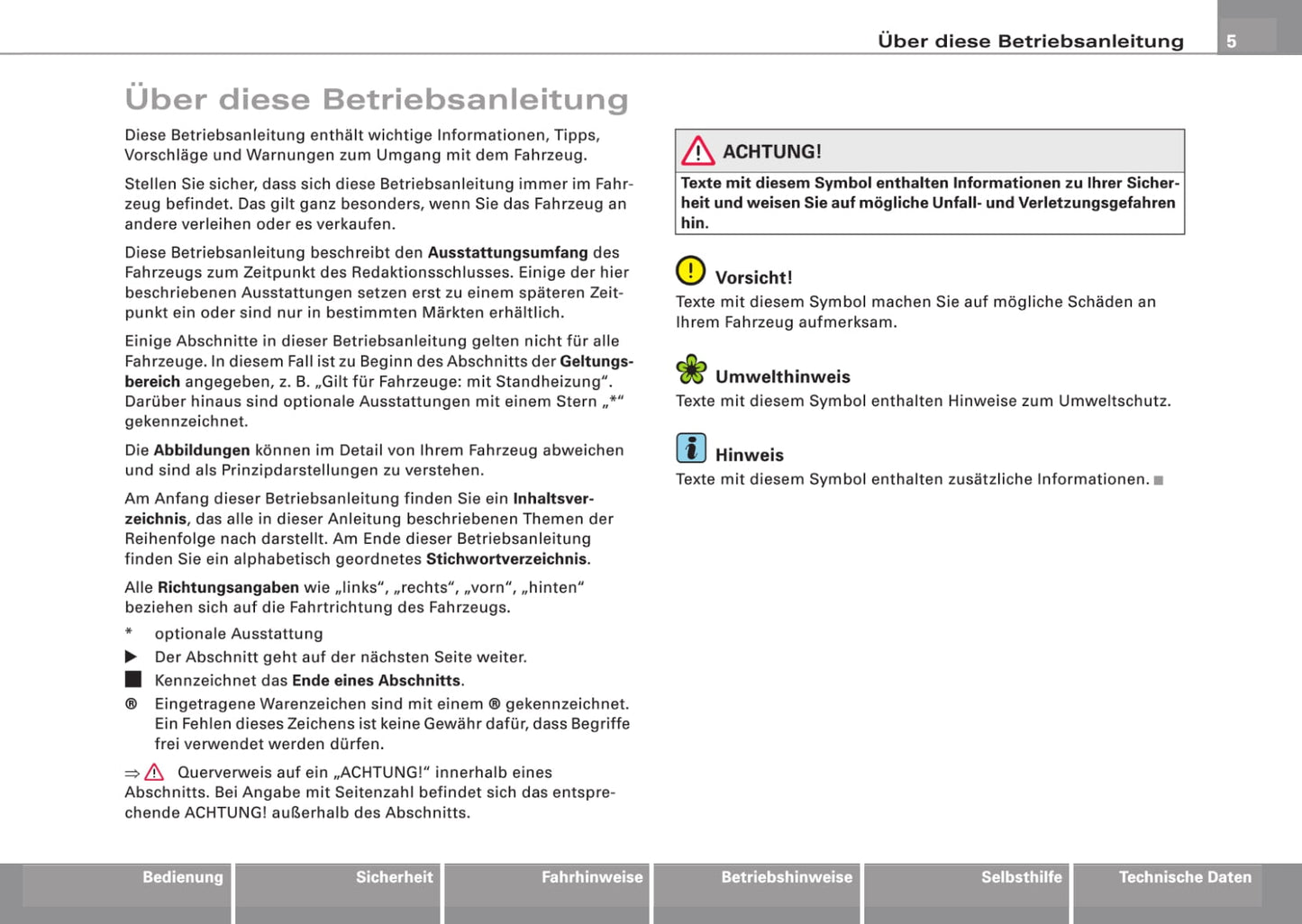 2005-2008 Audi A4 Cabriolet Owner's Manual | German