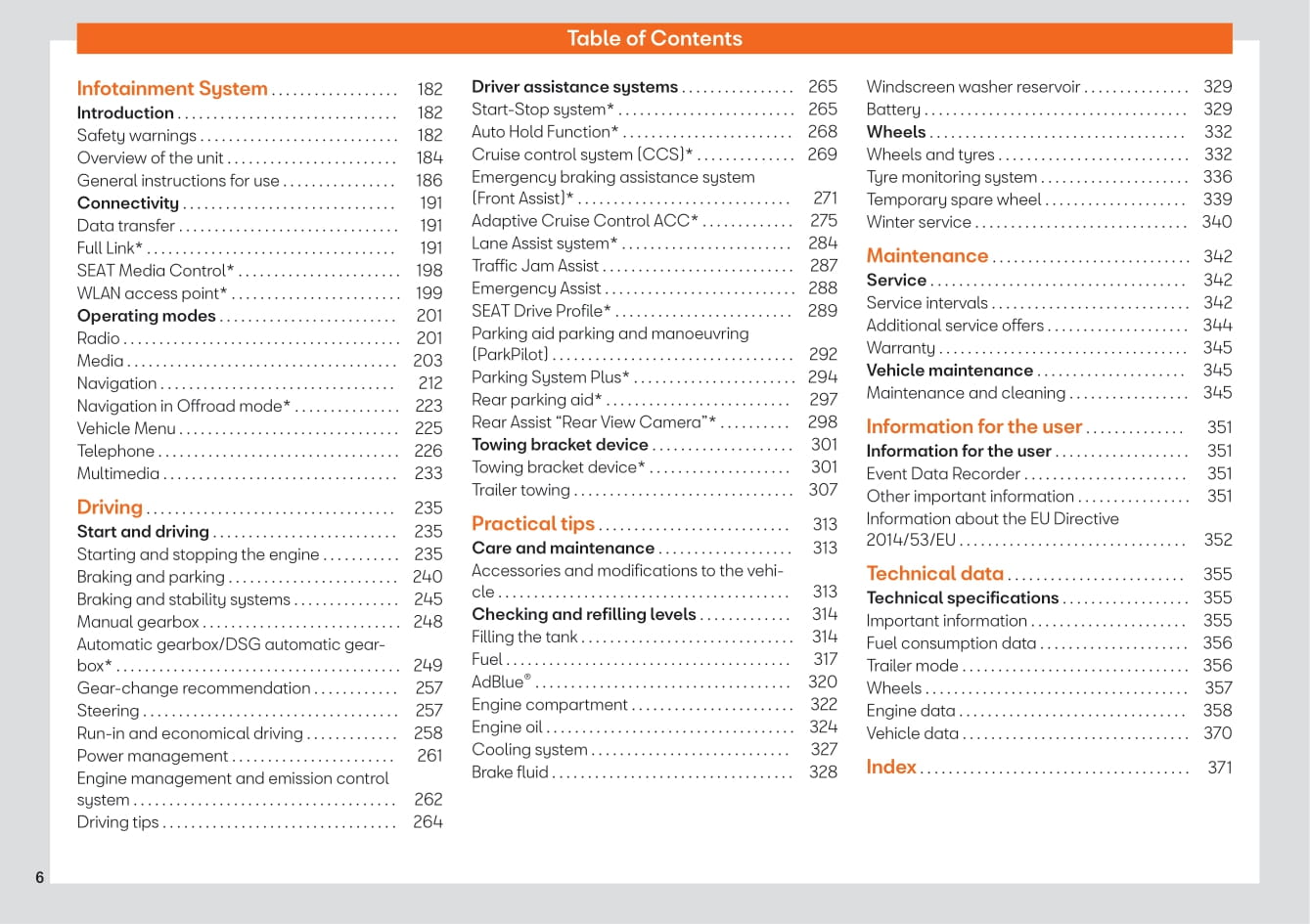 2018-2019 Seat Leon Owner's Manual | English