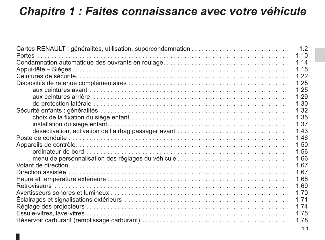 2010-2011 Renault Mégane Owner's Manual | French