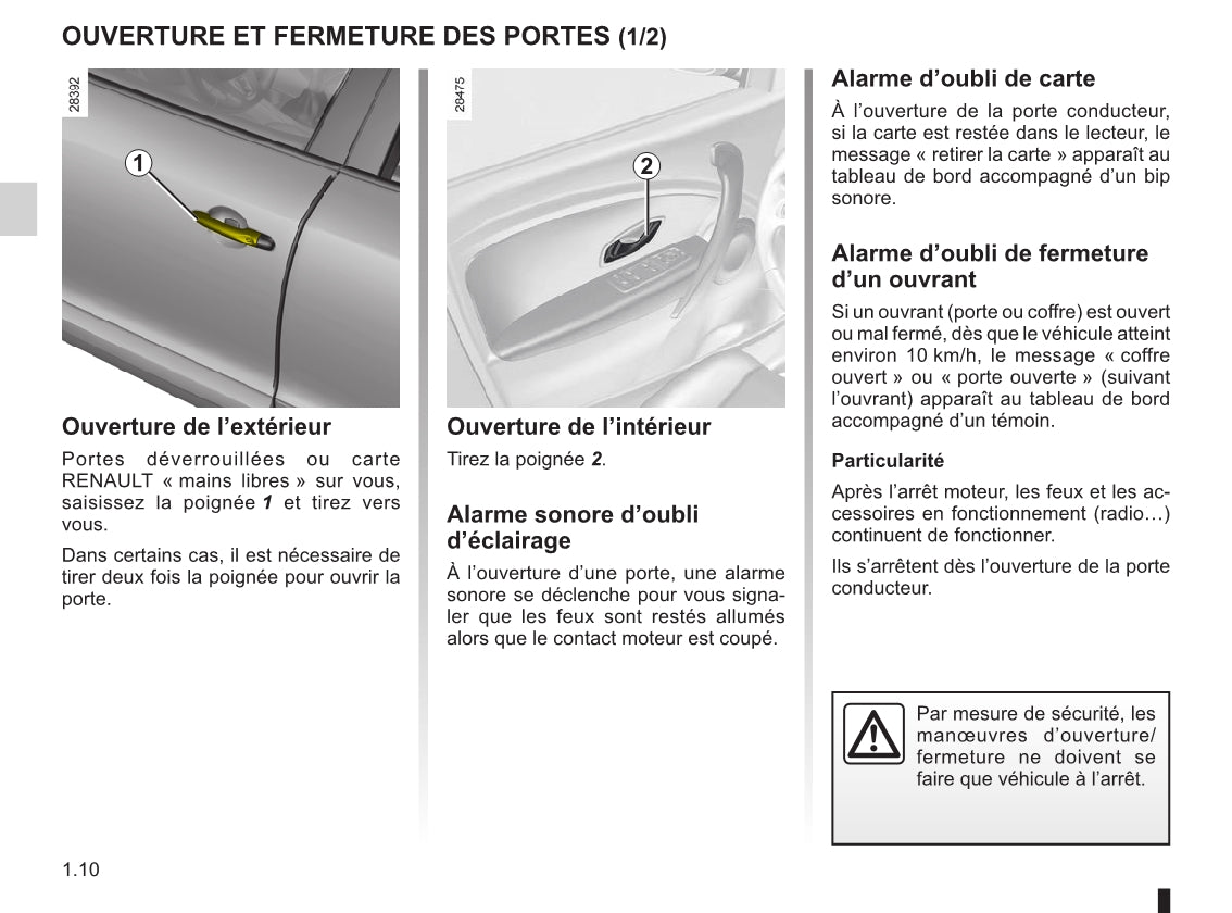 2010-2011 Renault Mégane Owner's Manual | French