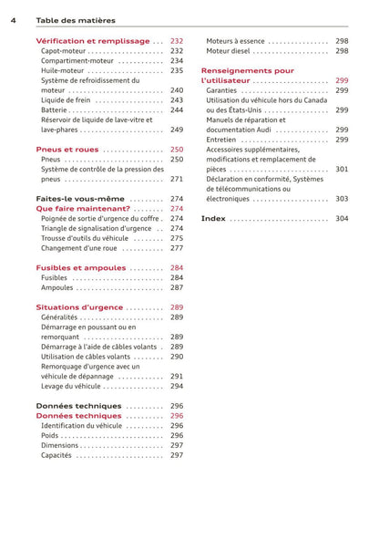 2011-2014 Audi A6/S6 Manuel du propriétaire | Français