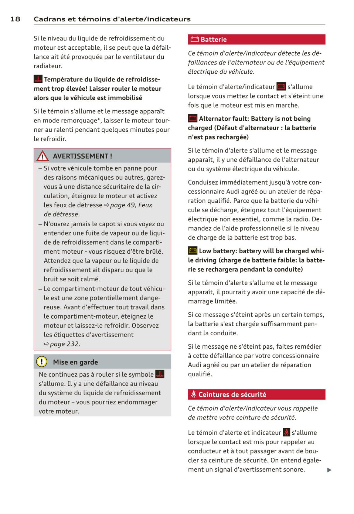 2011-2014 Audi A6/S6 Manuel du propriétaire | Français