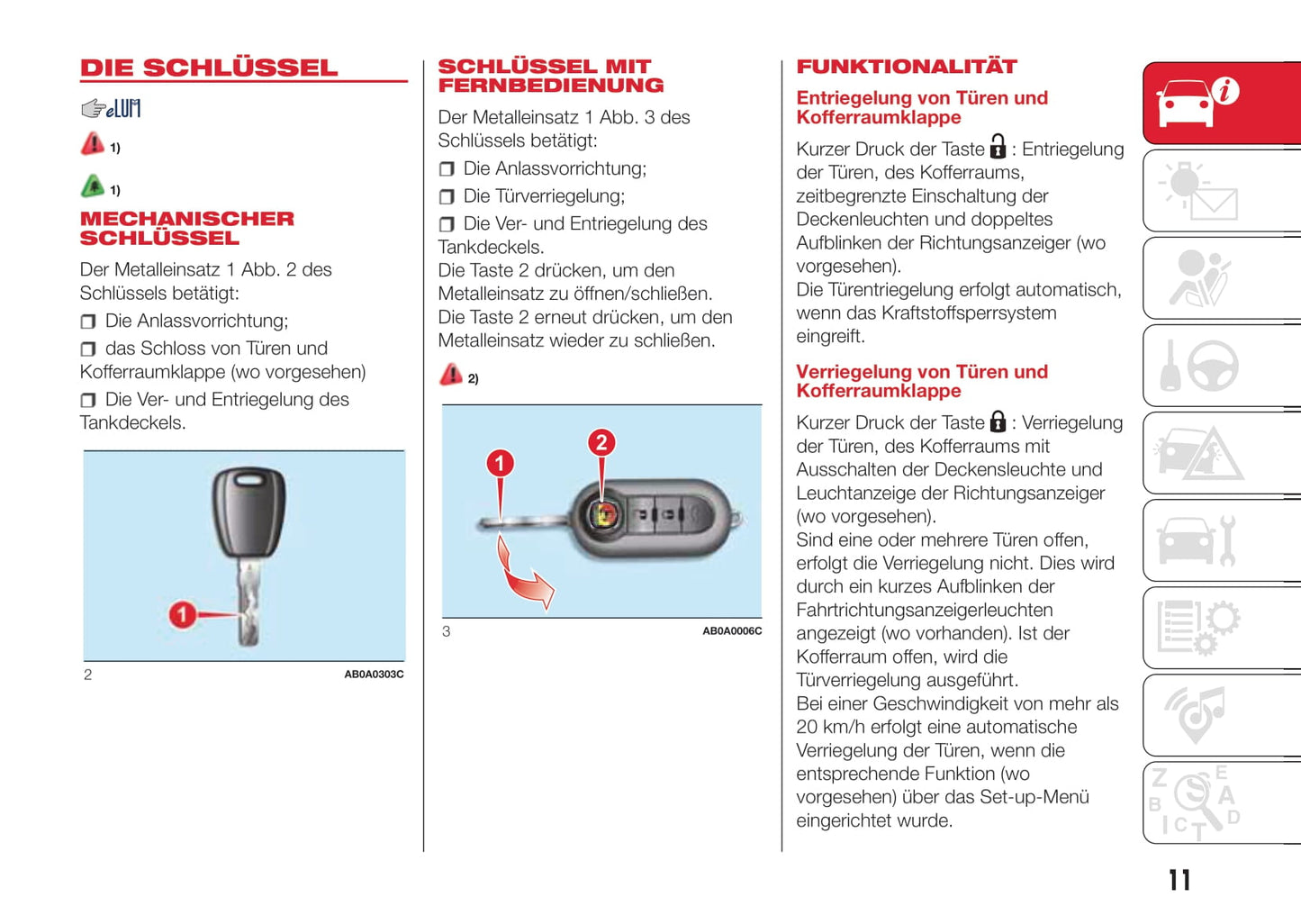 2016-2017 Abarth 500 Owner's Manual | German