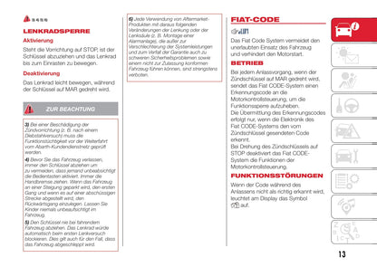 2016-2017 Abarth 500 Owner's Manual | German