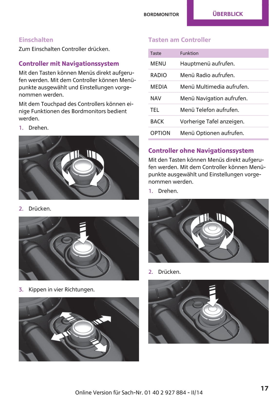 2014-2018 Mini Mini Gebruikershandleiding | Duits