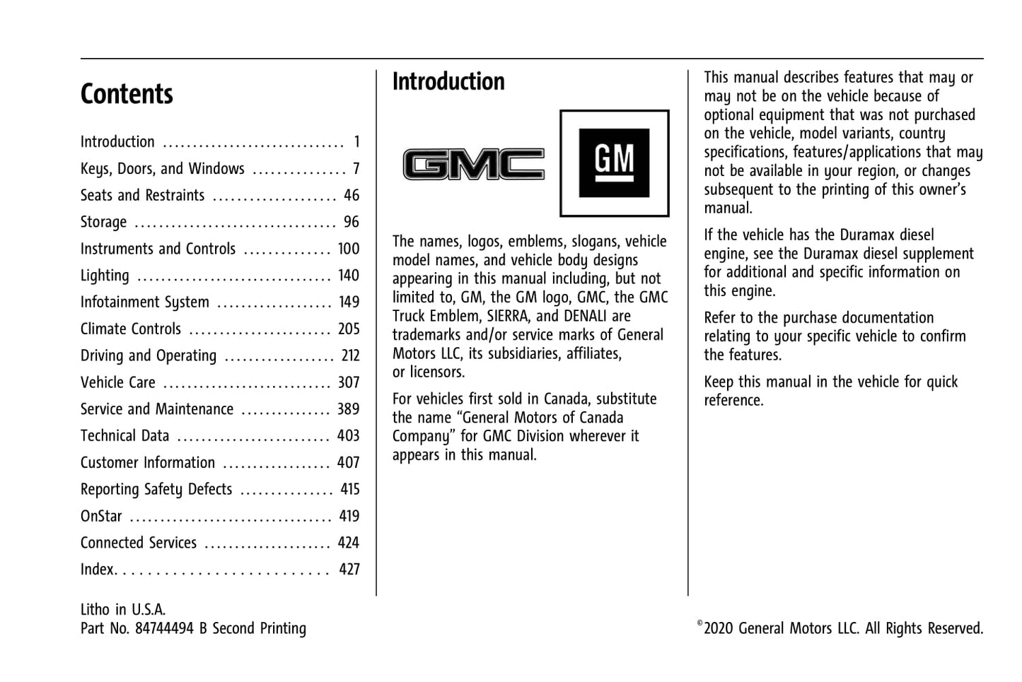 2021 GMC Sierra Owner's Manual | English