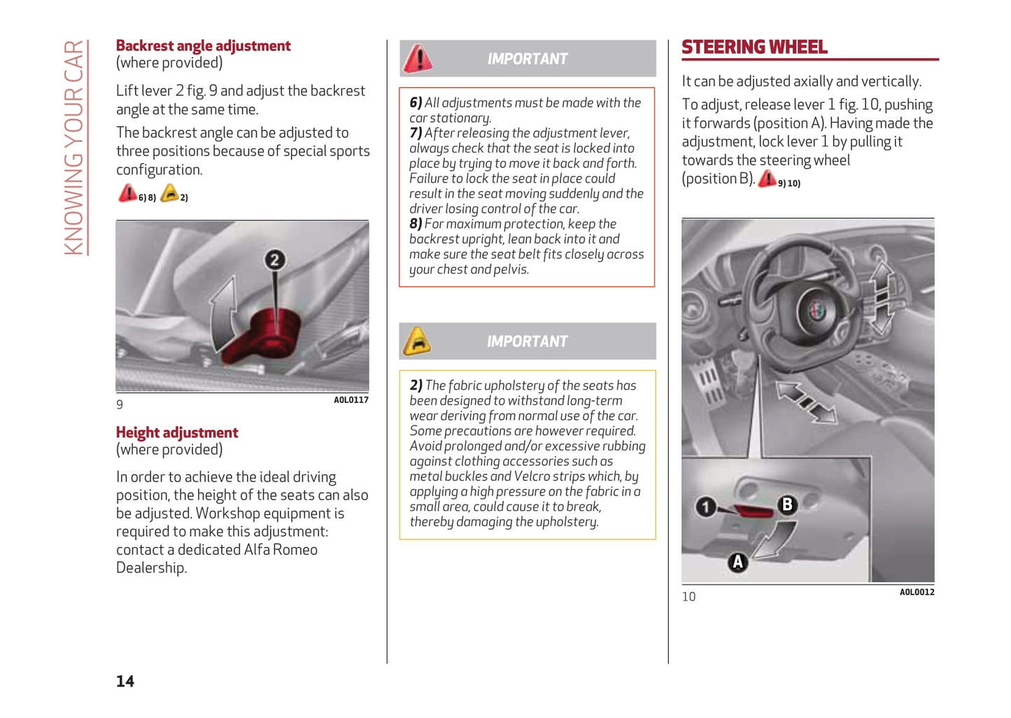 2013-2017 Alfa Romeo 4C Bedienungsanleitung | Englisch