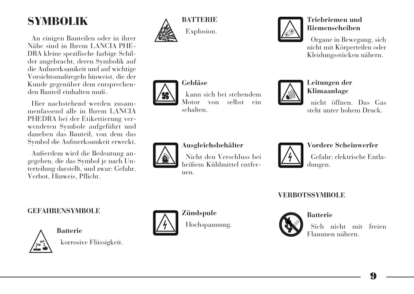 2008-2011 Lancia Phedra Bedienungsanleitung | Deutsch