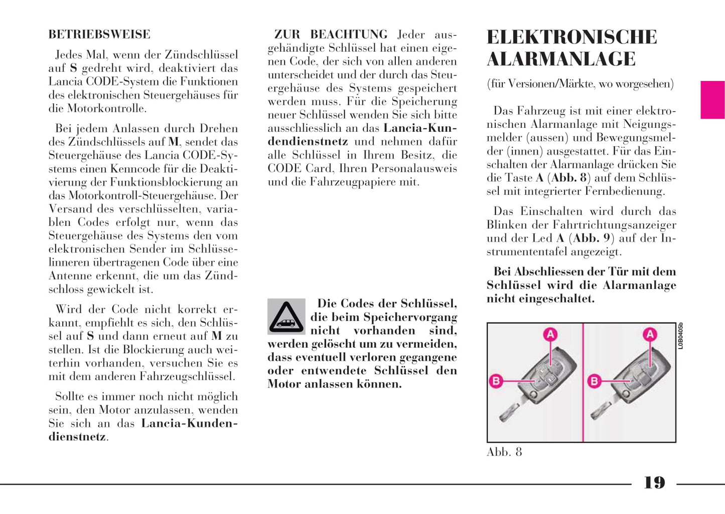 2008-2011 Lancia Phedra Bedienungsanleitung | Deutsch