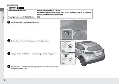 2019-2020 Honda HR-V Bedienungsanleitung | Deutsch