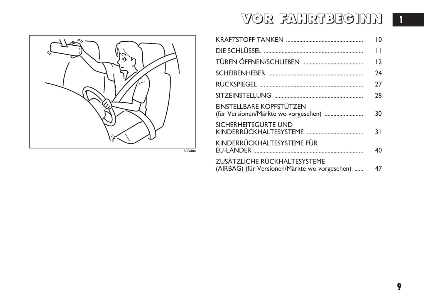 2010-2011 Fiat Sedici Bedienungsanleitung | Deutsch