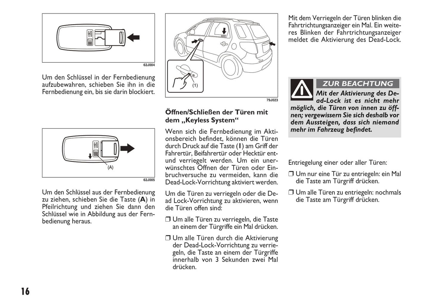 2010-2011 Fiat Sedici Bedienungsanleitung | Deutsch