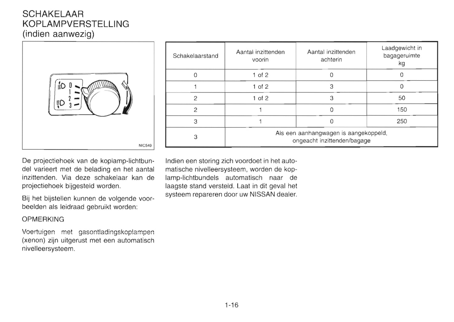 2001-2002 Nissan Primera Owner's Manual | Dutch