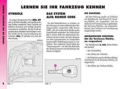 2007-2011 Alfa Romeo GT Bedienungsanleitung | Deutsch