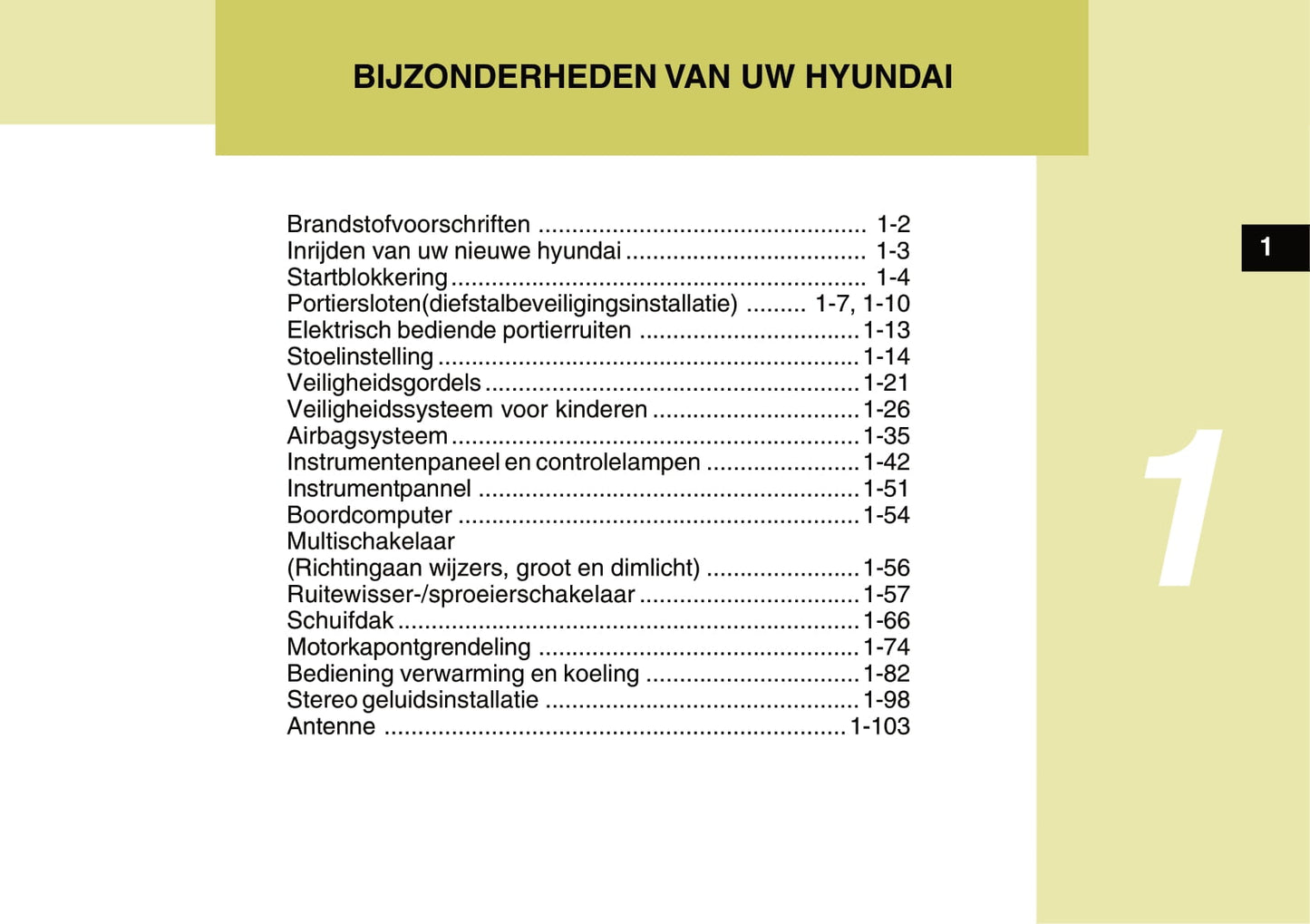 2006-2007 Hyundai Matrix Gebruikershandleiding | Nederlands