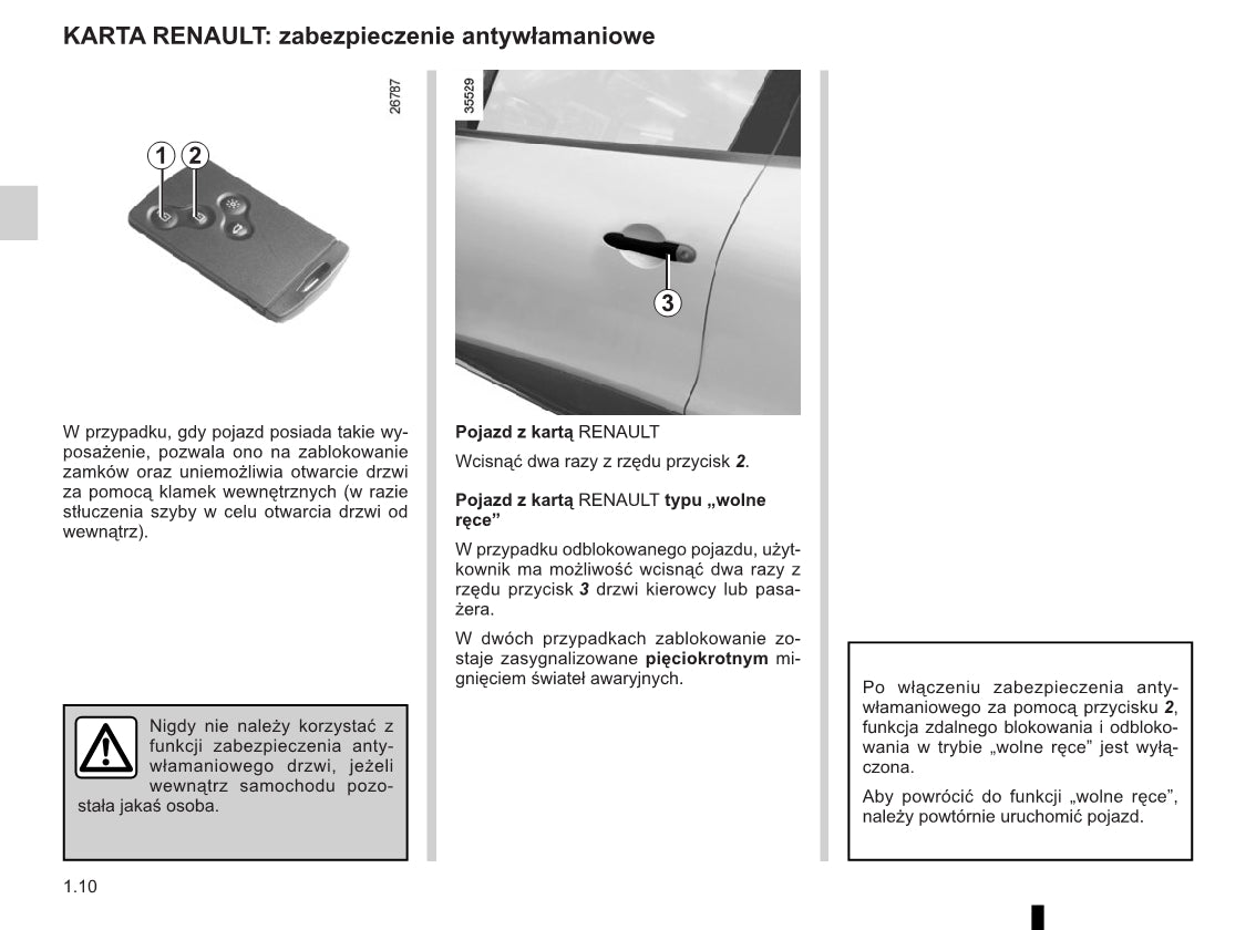 2015-2016 Renault Clio Owner's Manual | Polish