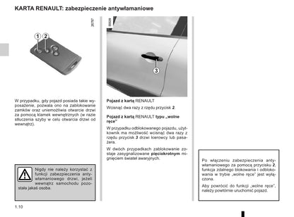 2015-2016 Renault Clio Owner's Manual | Polish