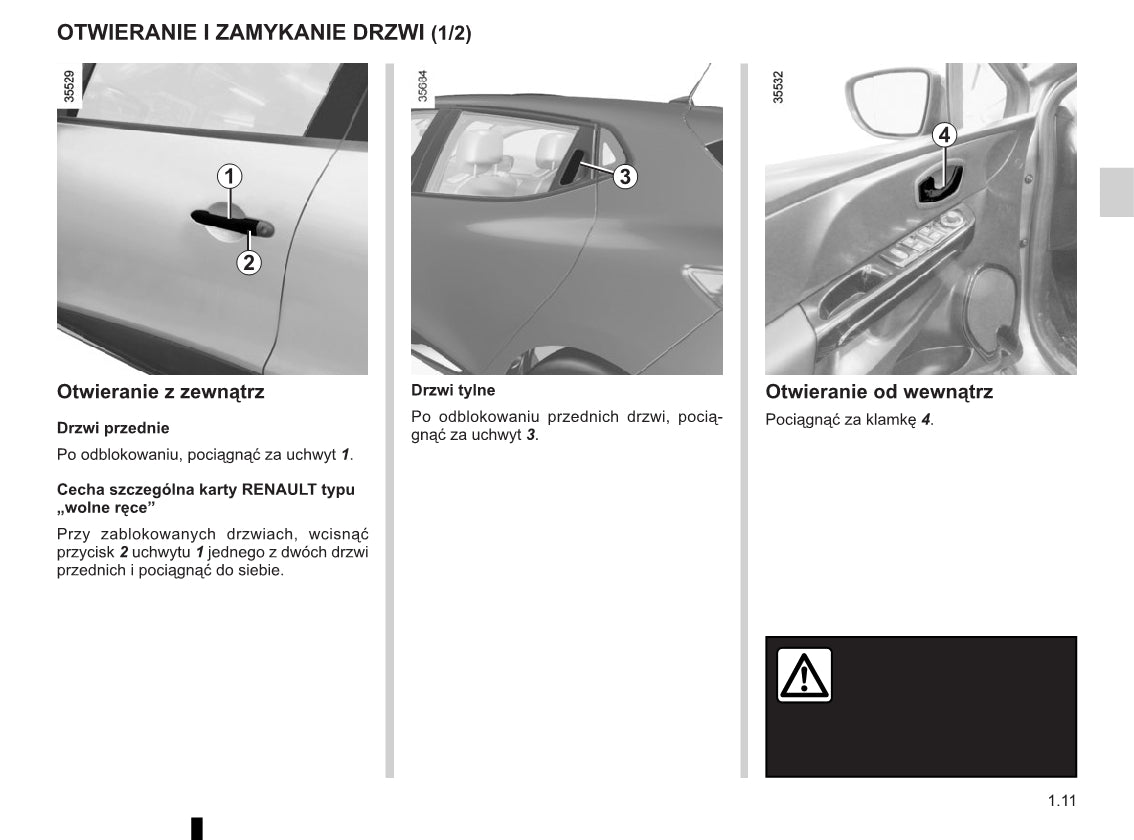 2015-2016 Renault Clio Owner's Manual | Polish