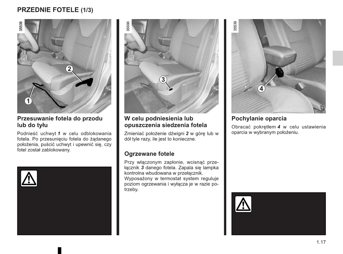 2015-2016 Renault Clio Owner's Manual | Polish