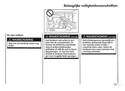 1997-2005 Chevrolet Trans Sport Owner's Manual | Dutch