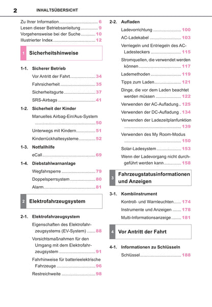 2022 Toyota bZ4X Owner's Manual | German