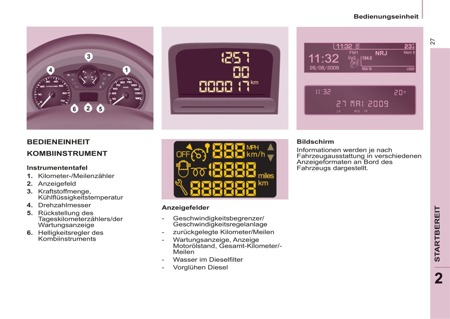 2011-2012 Peugeot Partner Tepee Gebruikershandleiding | Duits