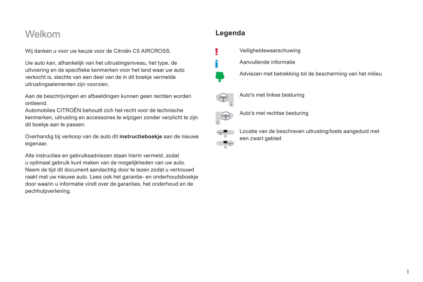 2018-2020 Citroën C5 Aircross Gebruikershandleiding | Nederlands