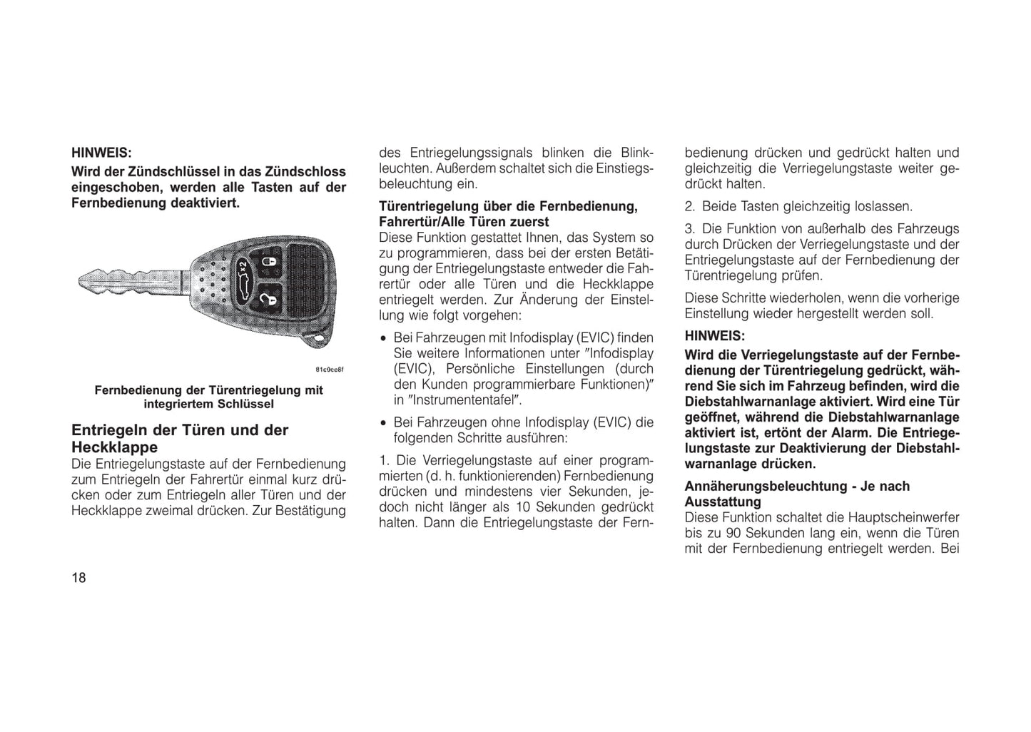 2011-2012 Jeep Cherokee Owner's Manual | German