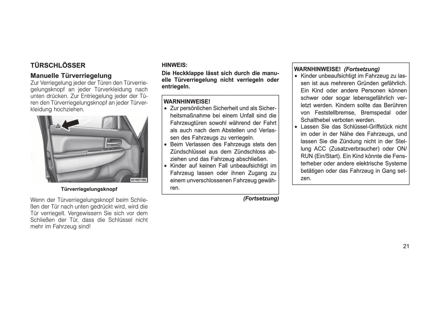 2011-2012 Jeep Cherokee Owner's Manual | German