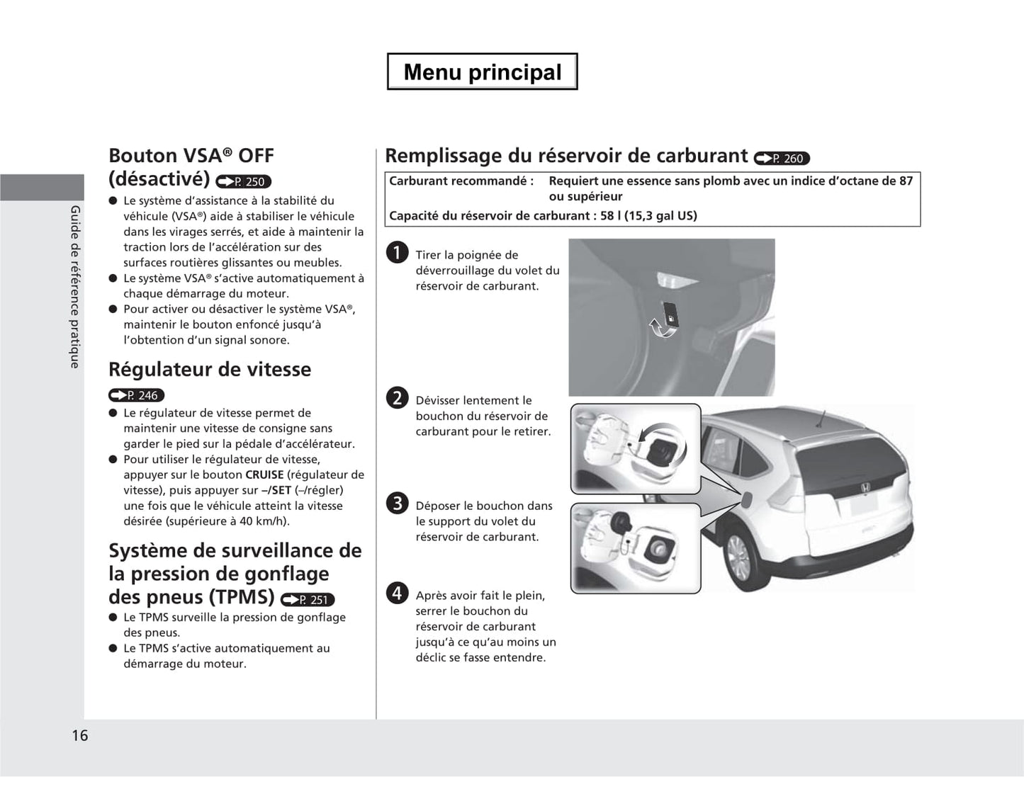 2013 Honda CR-V Bedienungsanleitung | Französisch