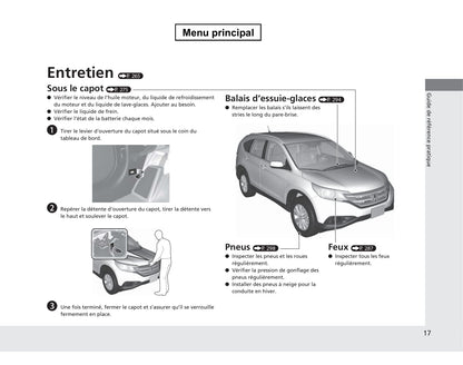 2013 Honda CR-V Bedienungsanleitung | Französisch