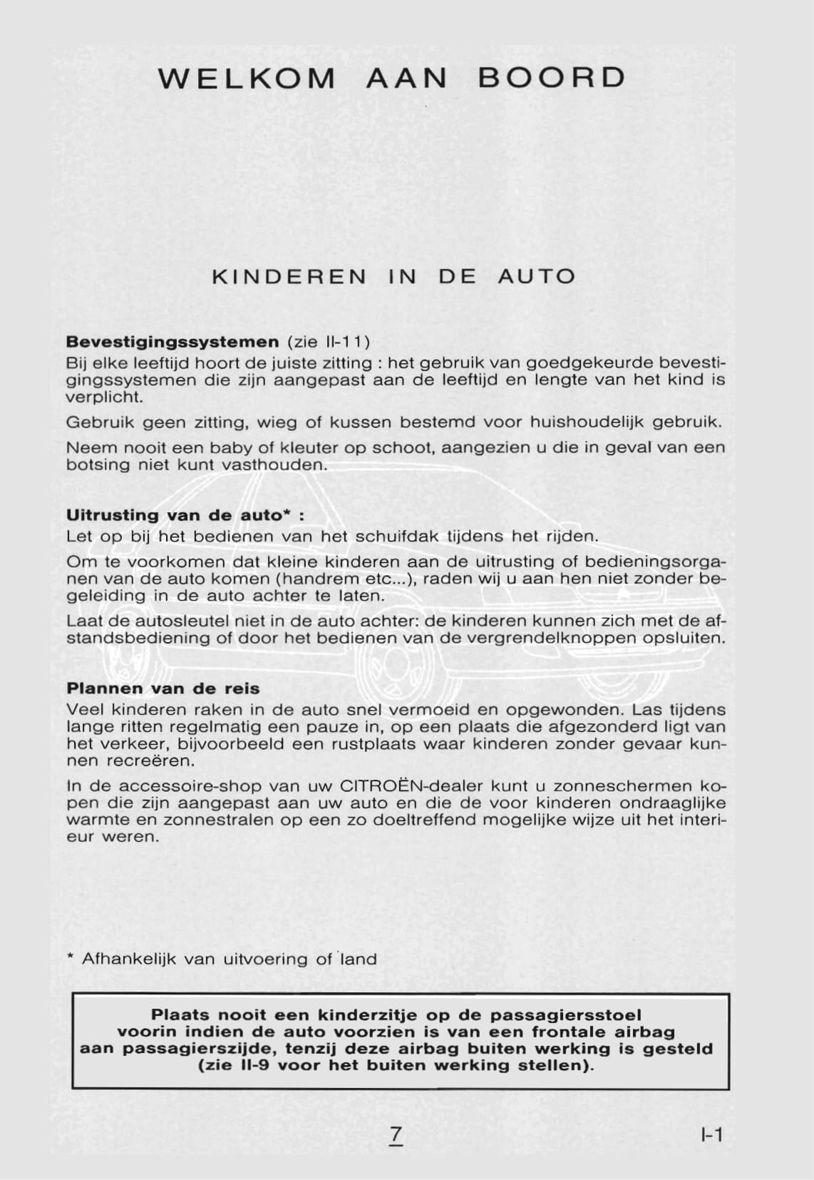 1998-1999 Citroën Xantia Owner's Manual | Dutch