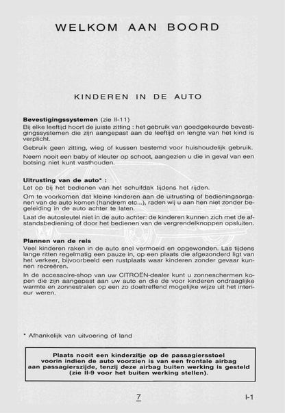 1998-1999 Citroën Xantia Owner's Manual | Dutch