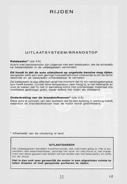 1998-1999 Citroën Xantia Owner's Manual | Dutch