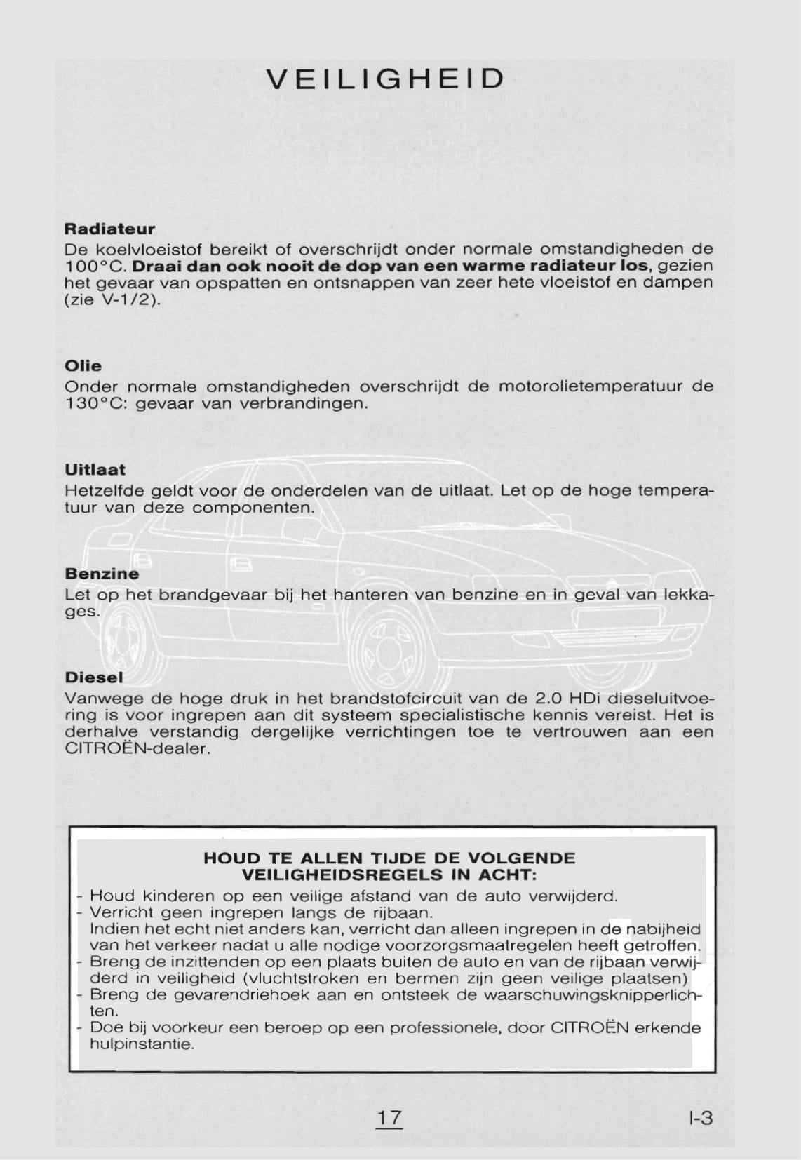 1998-1999 Citroën Xantia Owner's Manual | Dutch