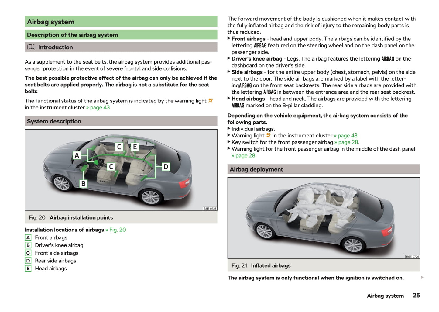 2018-2019 Skoda Octavia Gebruikershandleiding | Engels