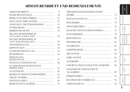 2004-2008 Lanica Musa Owner's Manual | German