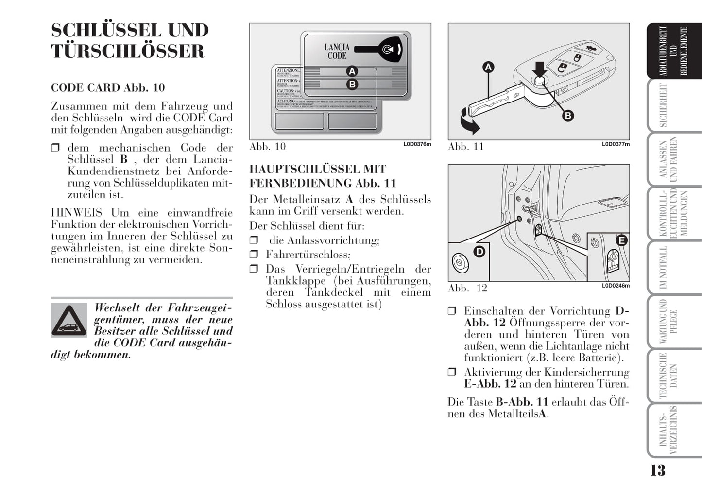 2004-2008 Lanica Musa Owner's Manual | German