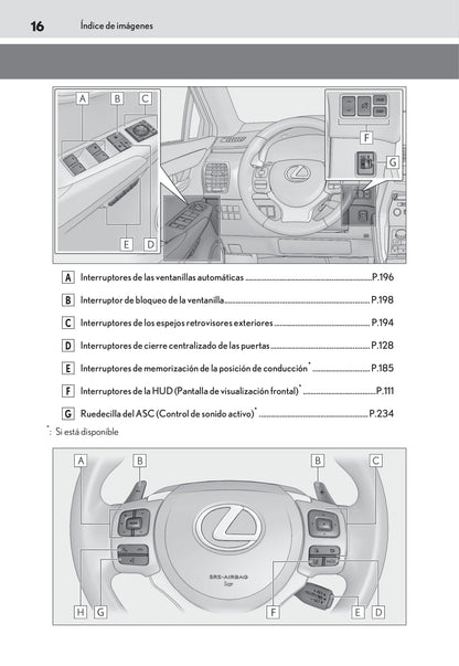 2017-2019 Lexus NX 300h Manuel du propriétaire | Espagnol