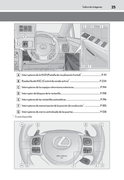 2017-2019 Lexus NX 300h Manuel du propriétaire | Espagnol