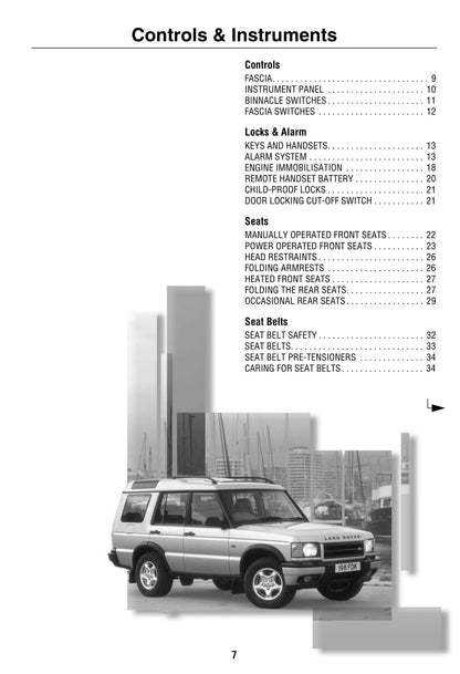 1999-2002 Land Rover Discovery 2 Manuel du propriétaire | Anglais