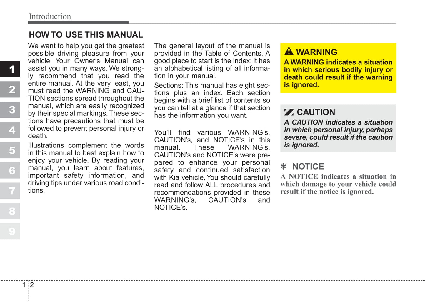 2005-2006 Kia Spectra Owner's Manual | English