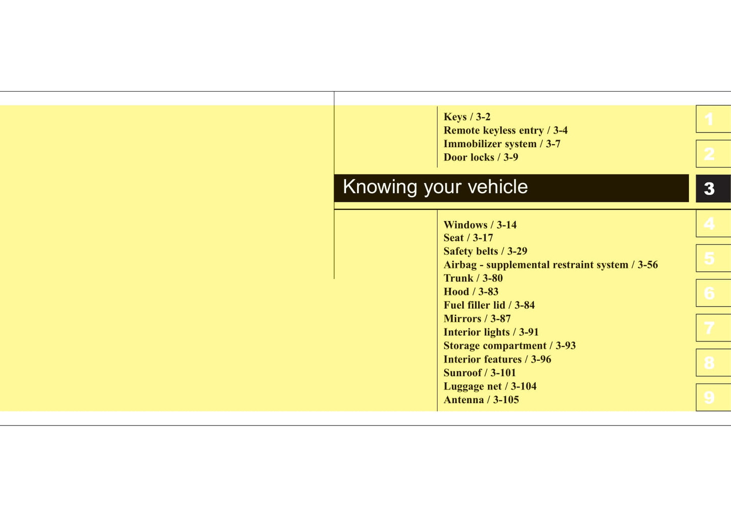 2005-2006 Kia Spectra Owner's Manual | English