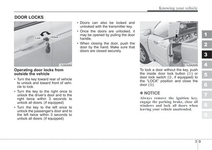 2005-2006 Kia Spectra Owner's Manual | English