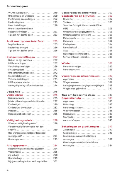 2016-2018 Audi Q2 Owner's Manual | Dutch