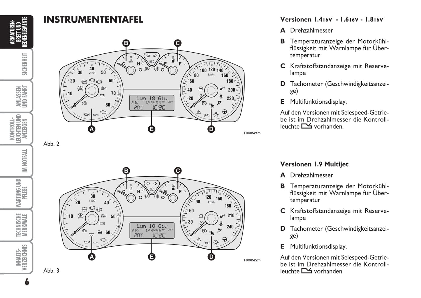 2006-2007 Fiat Stilo Bedienungsanleitung | Deutsch