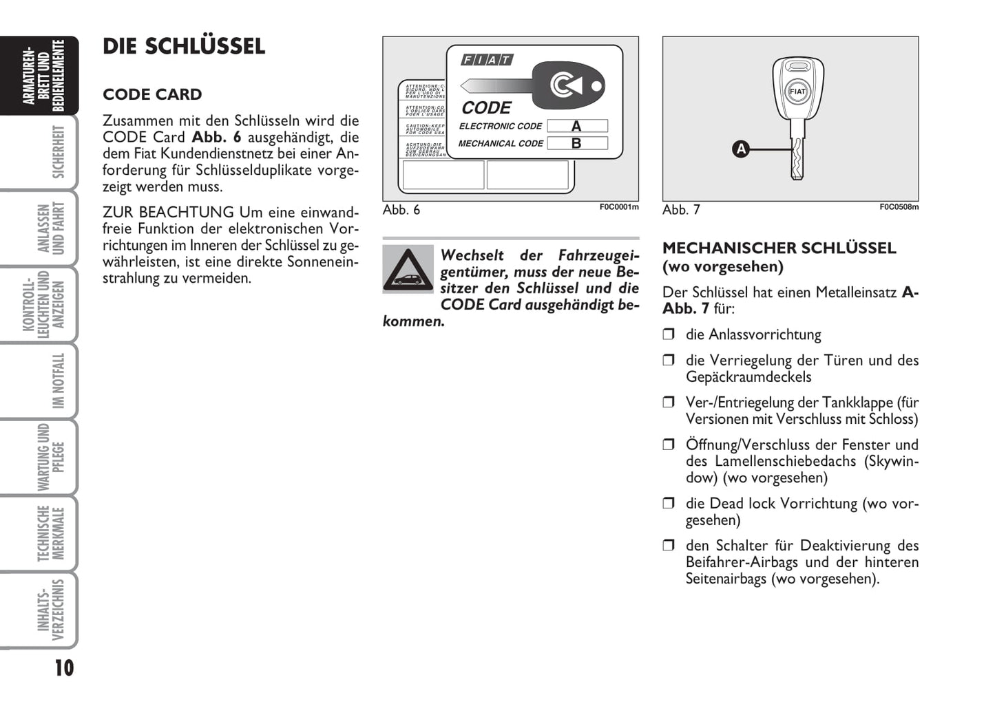 2006-2007 Fiat Stilo Bedienungsanleitung | Deutsch