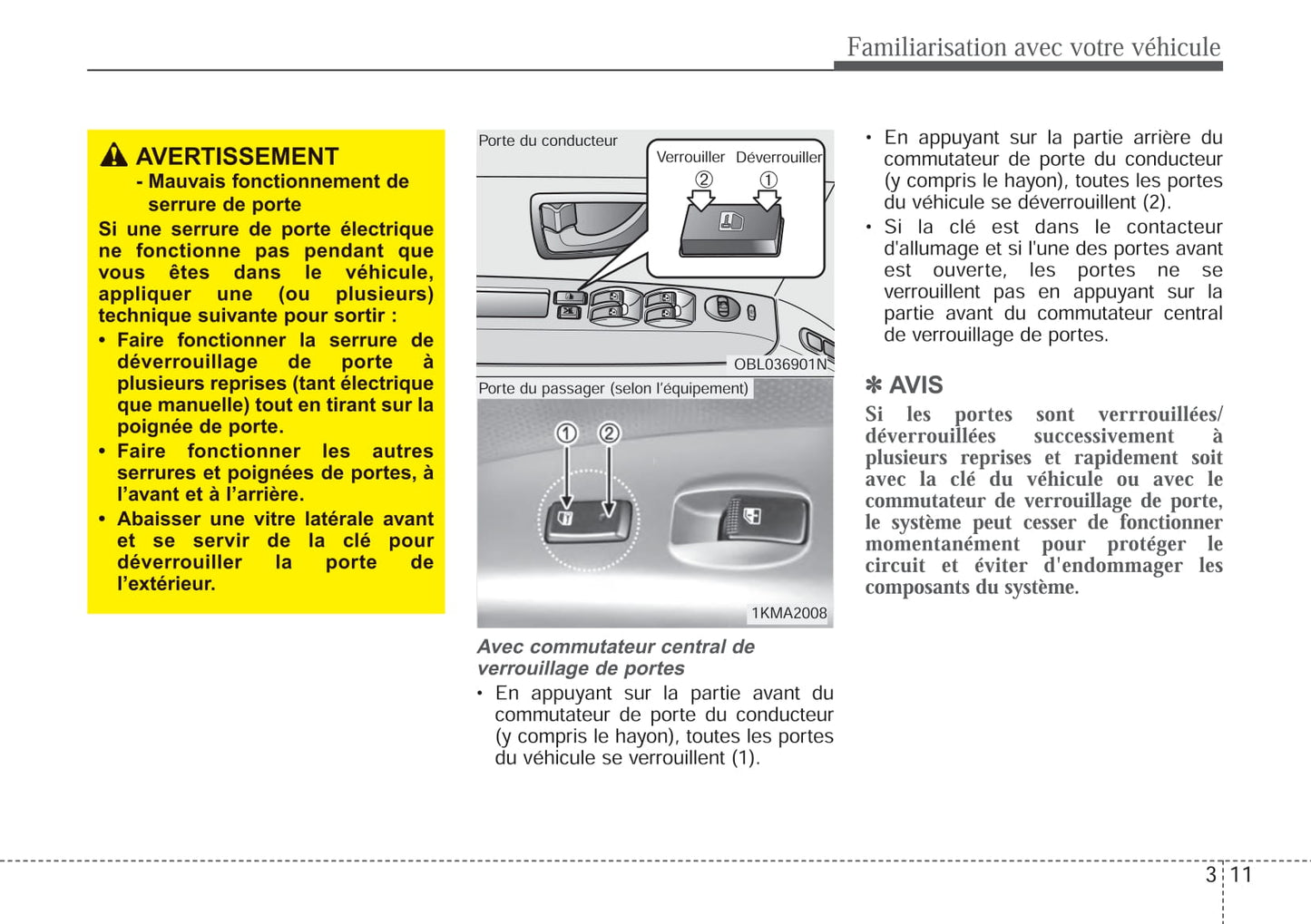 2010 Kia Sorento Owner's Manual | French